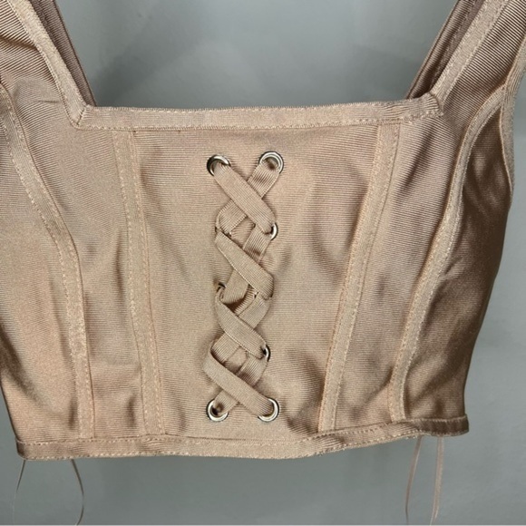 Two Piece Set Bandage Bodycon Lace Up Dress - Picture 4 of 14